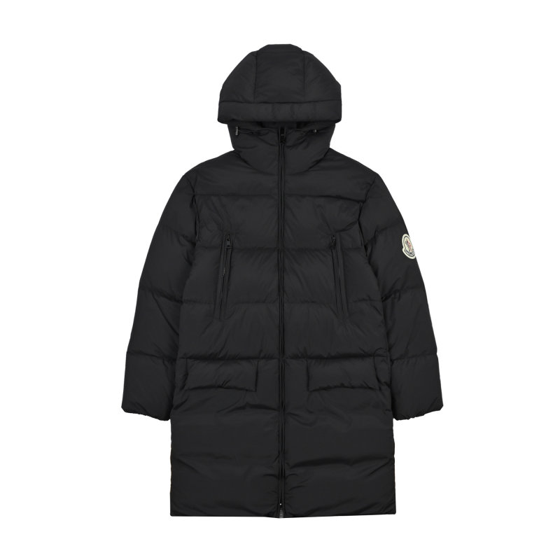 Black Puffy Down Jacket Oversized Fit view