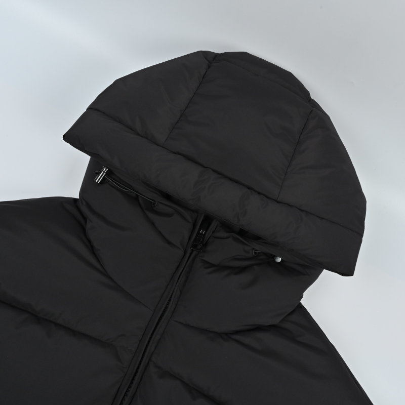 Black Puffy Down Jacket Oversized Fit view