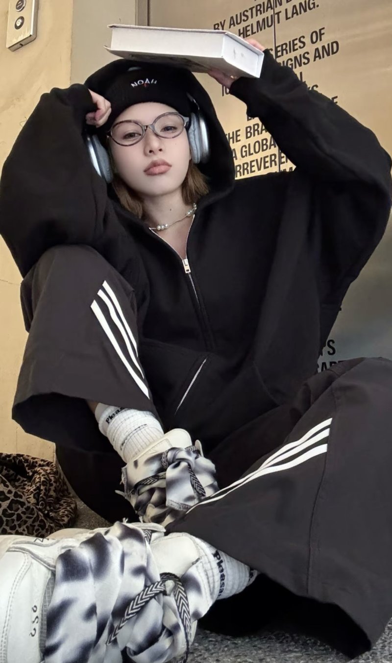 Black Velvet Oversized Jacket with Rhinestone Back Print view