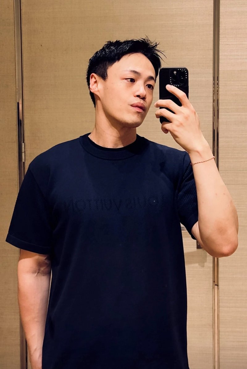 Navy Blue Embroidered Short Sleeve T-Shirt view