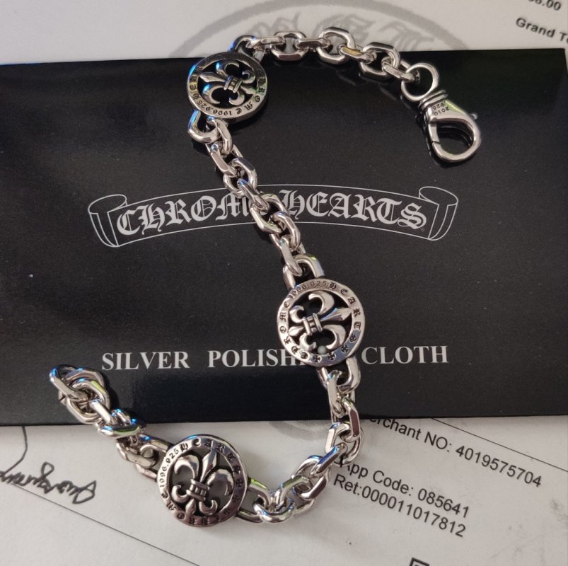 Chrome Hearts Silver Anchor Chain Bracelet view
