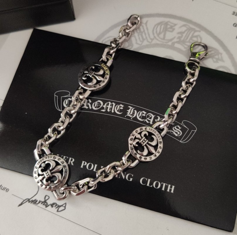 Chrome Hearts Silver Anchor Chain Bracelet view