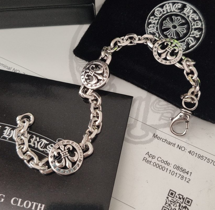 Chrome Hearts Silver Anchor Chain Bracelet view