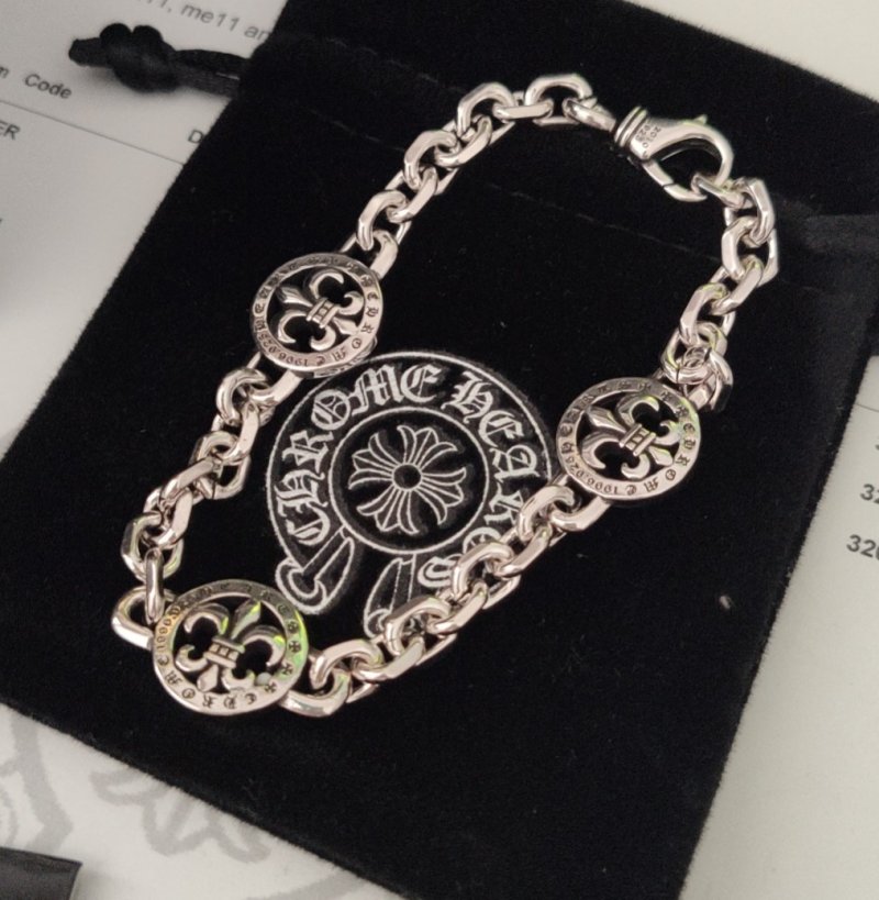 Chrome Hearts Silver Anchor Chain Bracelet view