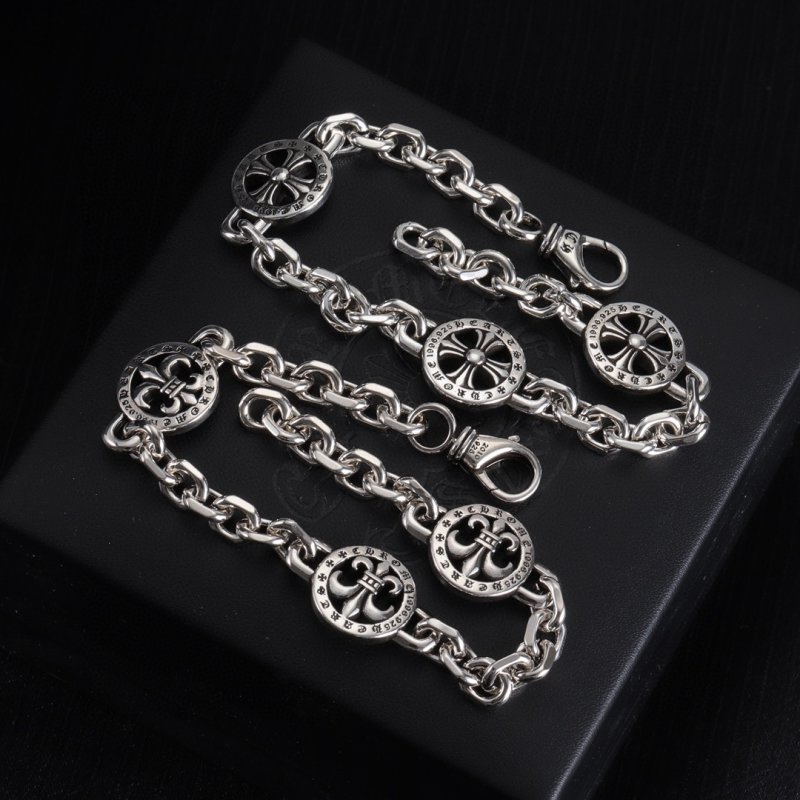 Chrome Hearts Silver Anchor Chain Bracelet view