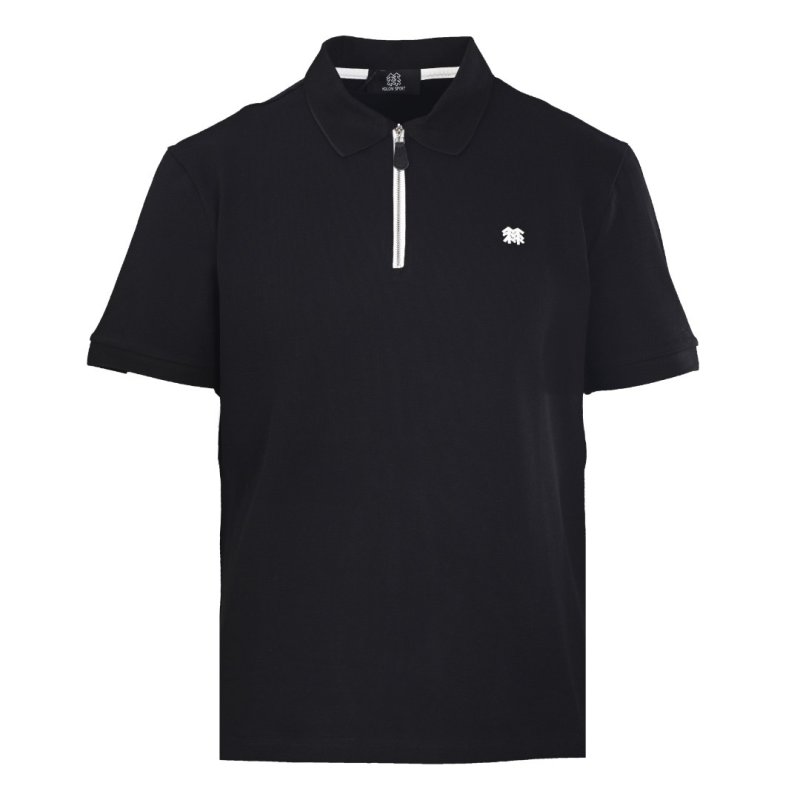 Black Short Sleeve Zip T-Shirt view