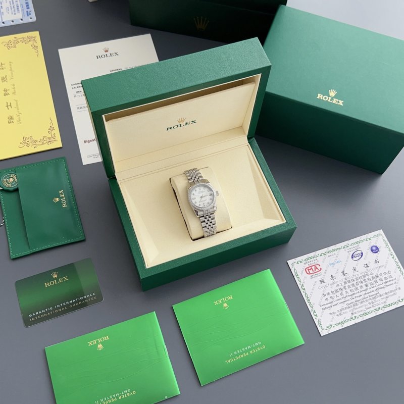 Rolex Datejust 31mm White Diamond Dial Steel Watch