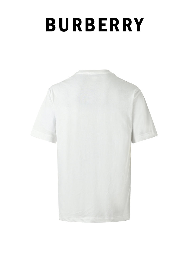 Burberry White T-Shirt with Blue EKD Logo view