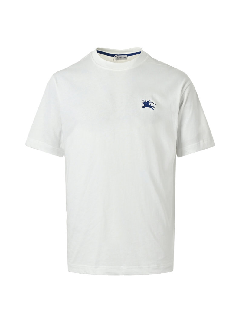 Burberry White T-Shirt with Blue EKD Logo view