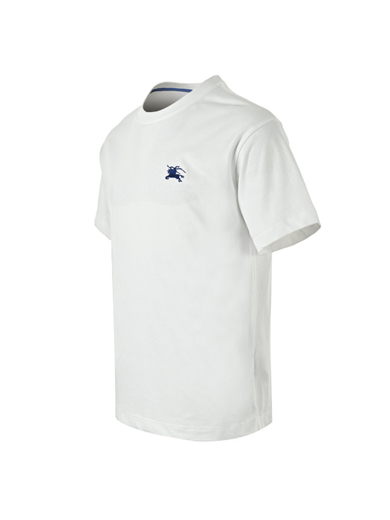 Burberry White T-Shirt with Blue EKD Logo view