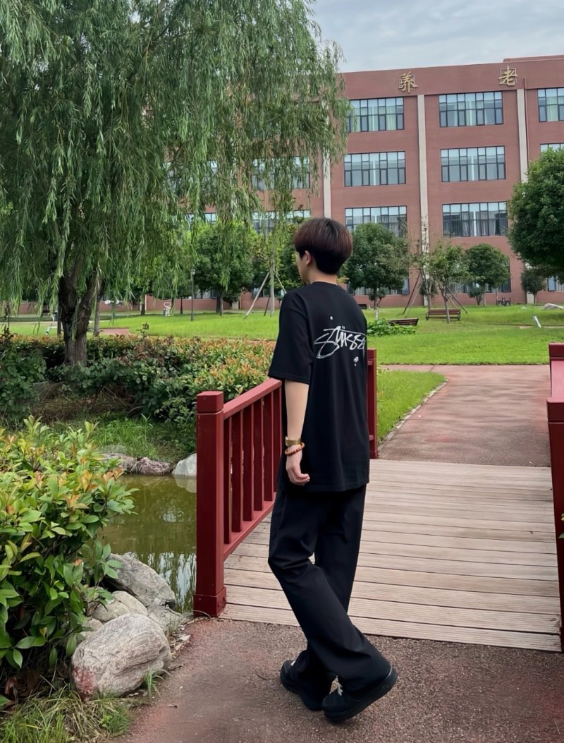 Stüssy Logo Black T-Shirt view