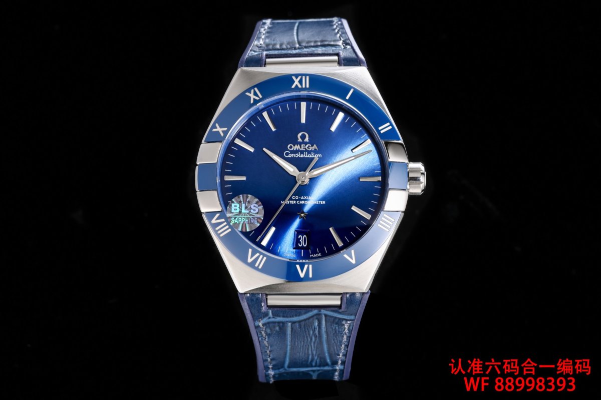 Omega Constellation Blue Dial Ceramic Bezel 41mm Watch