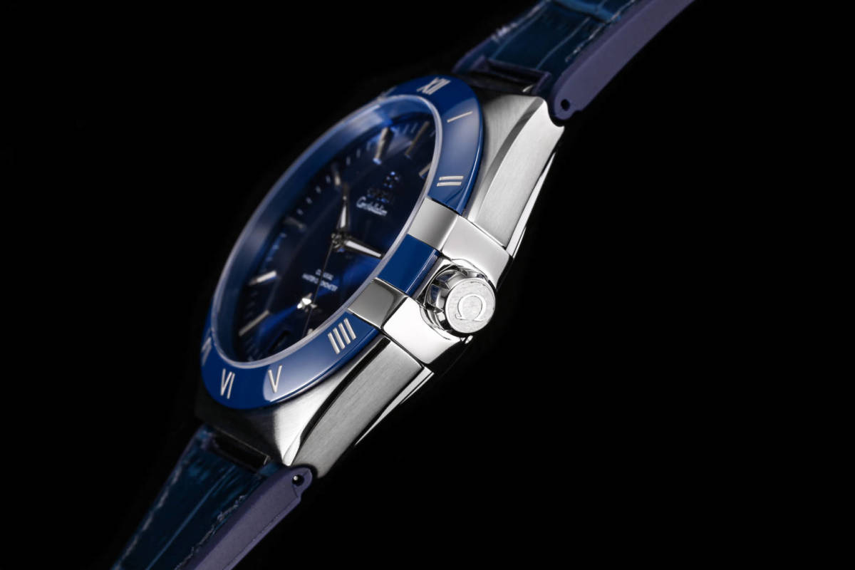 Omega Constellation Blue Dial Ceramic Bezel 41mm Watch view