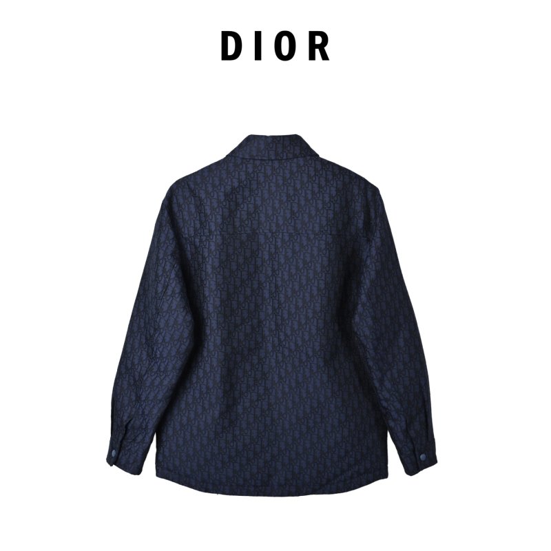 Dior Monogram Quilted Down Jacket Navy view