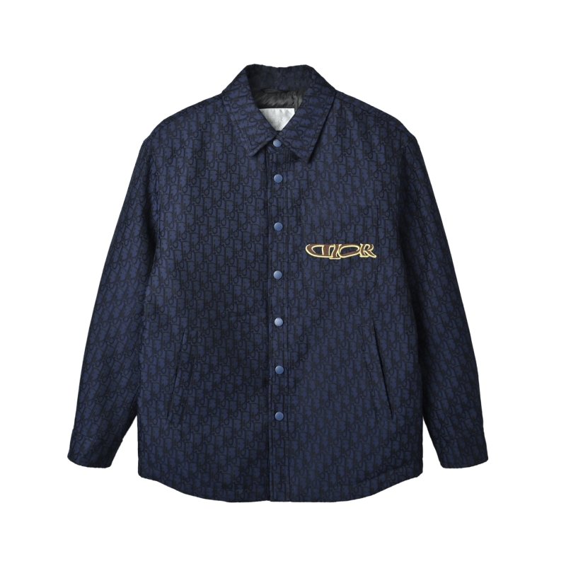Dior Monogram Quilted Down Jacket Navy view
