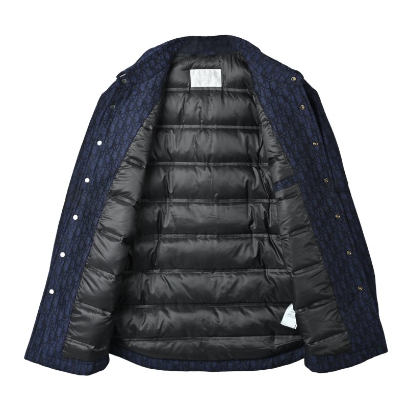 Dior Monogram Quilted Down Jacket Navy view