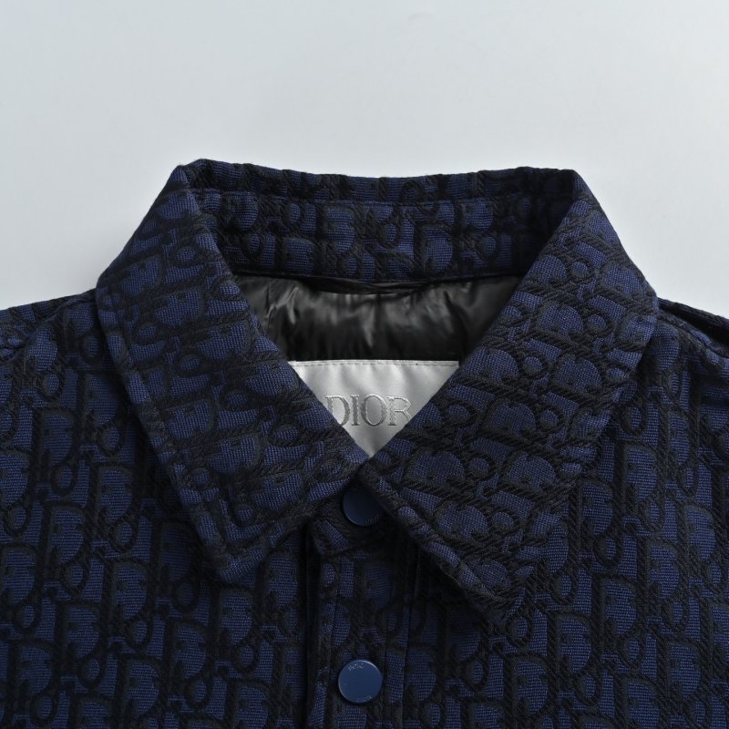Dior Monogram Quilted Down Jacket Navy view