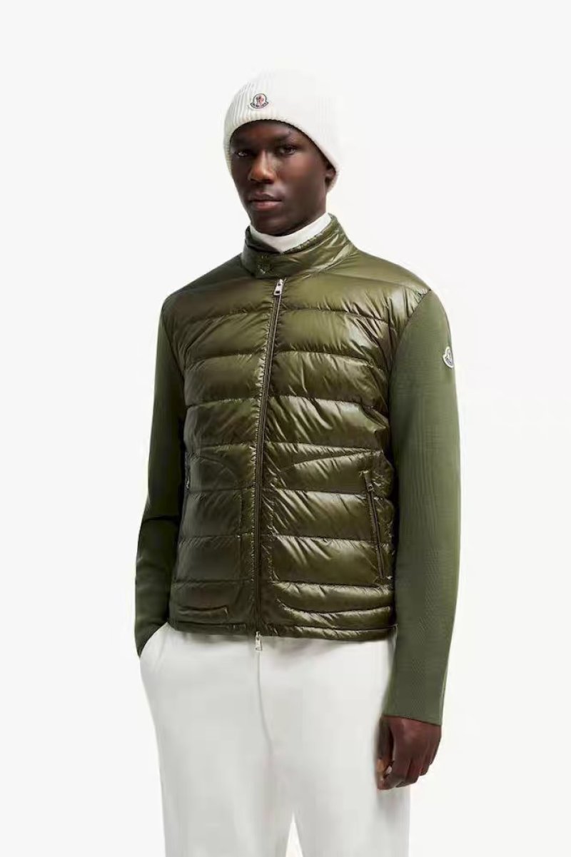 Moncler Olive Green Down Puffer Jacket view