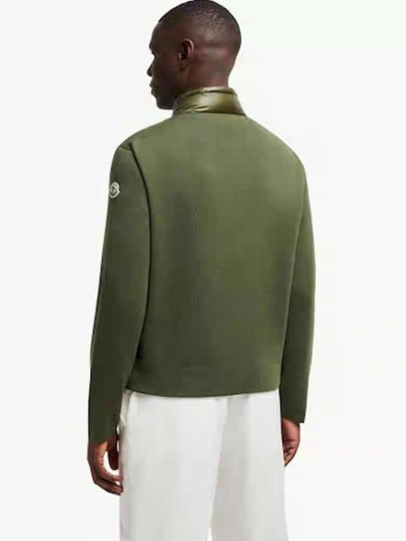 Moncler Olive Green Down Puffer Jacket view