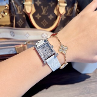Hermès Heure H 26mm Square Crystal Diamond Watch view 4
