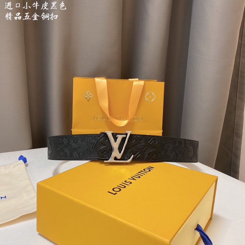Louis Vuitton Monogram Canvas Black Leather Belt