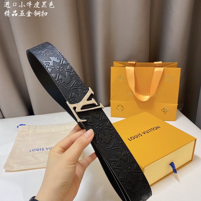 Louis Vuitton Monogram Canvas Black Leather Belt view