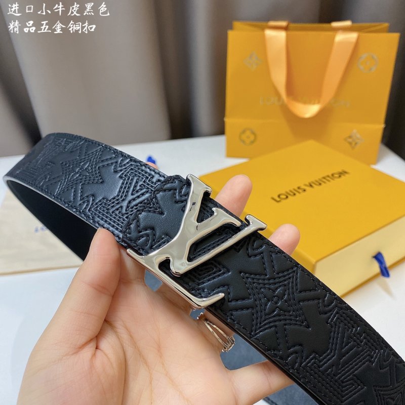Louis Vuitton Monogram Canvas Black Leather Belt view