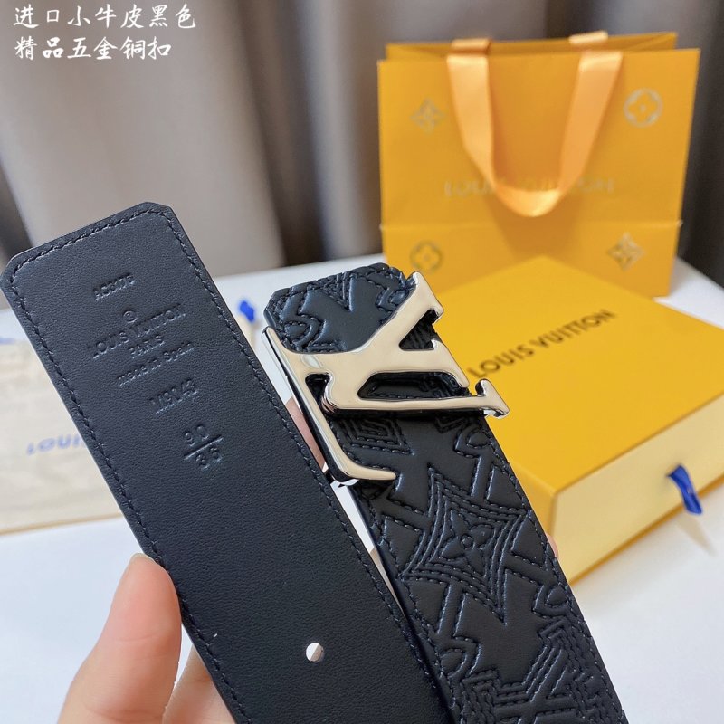 Louis Vuitton Monogram Canvas Black Leather Belt view