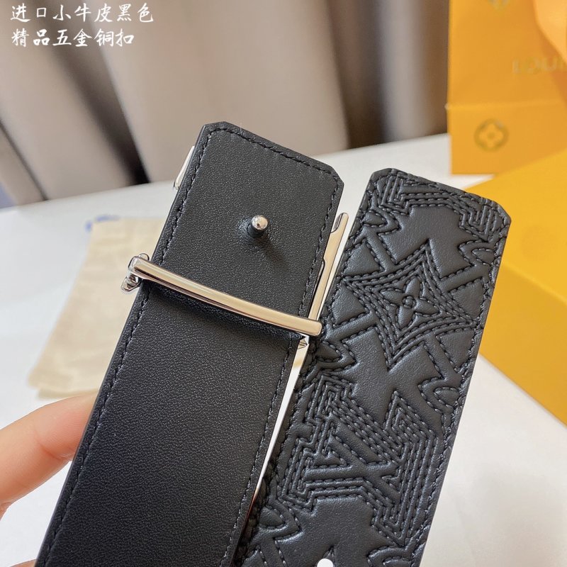 Louis Vuitton Monogram Canvas Black Leather Belt view