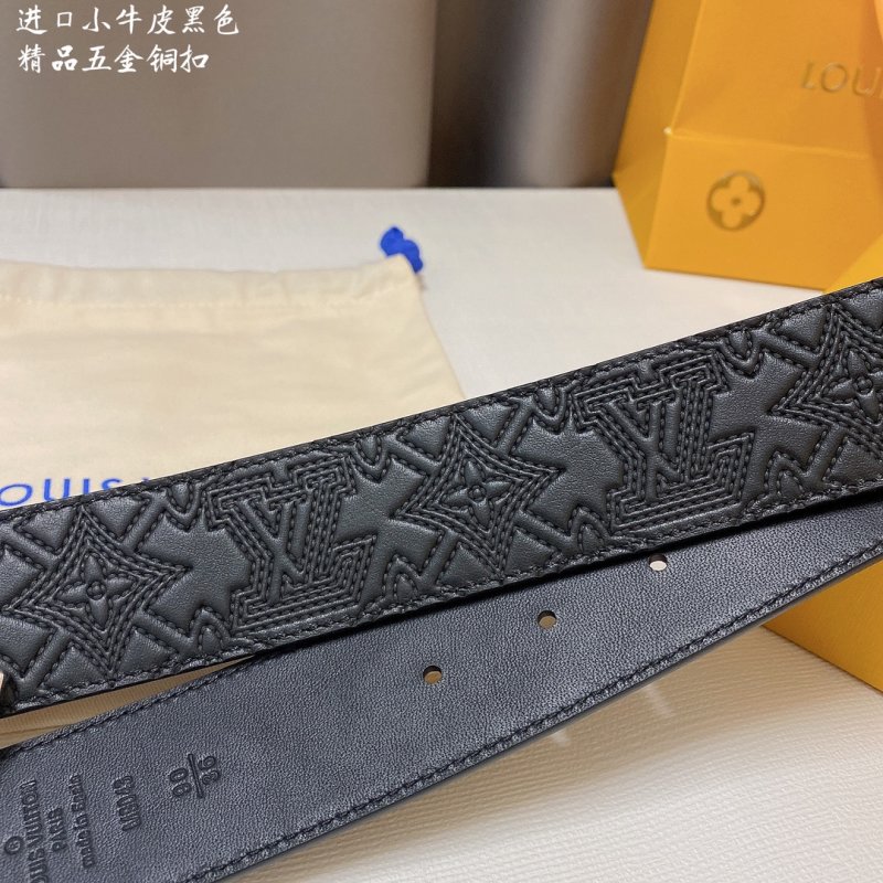 Louis Vuitton Monogram Canvas Black Leather Belt view