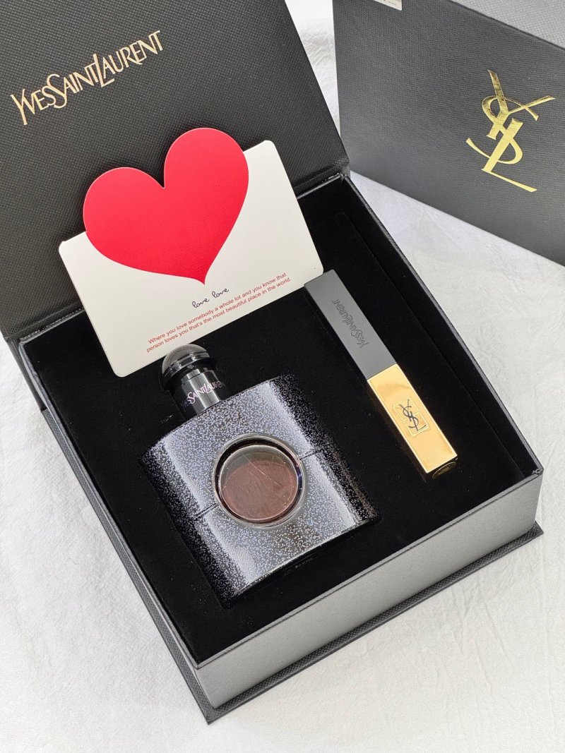 YSL Black Opium Fragrance Gift Set - 50ml with Lipstick view