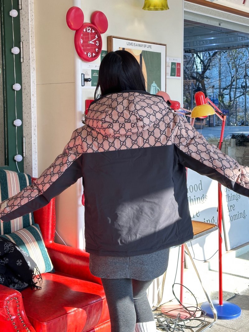 Gucci GG Monogram Black & Beige Down Jacket view