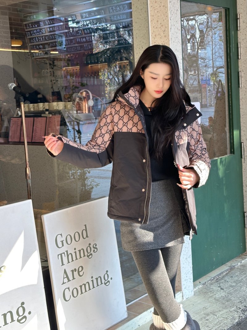 Gucci GG Monogram Black & Beige Down Jacket view