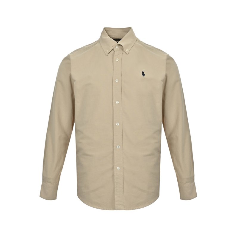 Ralph Lauren Beige Oxford Button-Down Shirt view