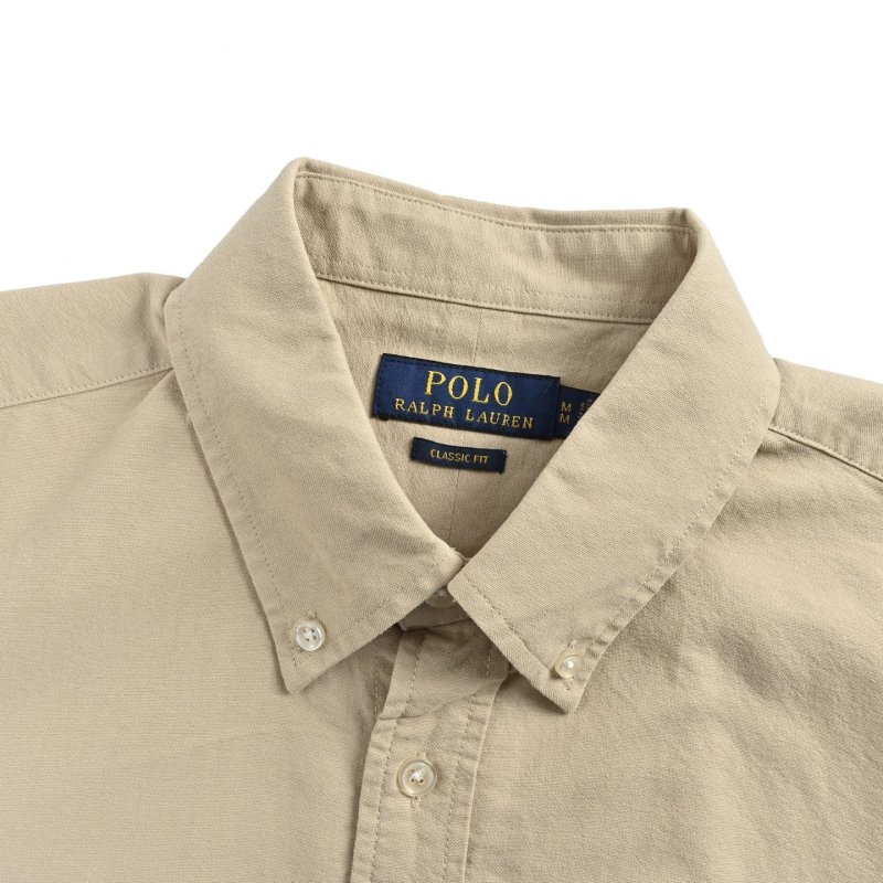 Ralph Lauren Beige Oxford Button-Down Shirt view