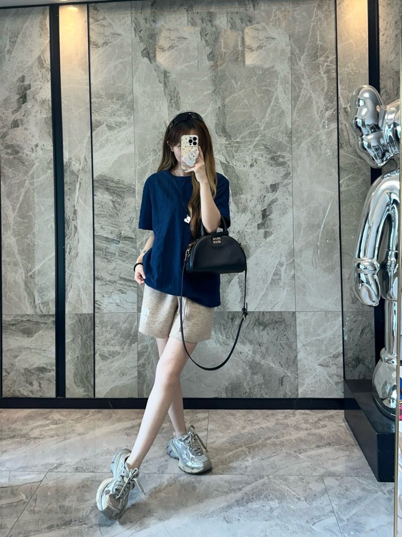 Navy Blue Oversized Short Sleeve T-Shirt