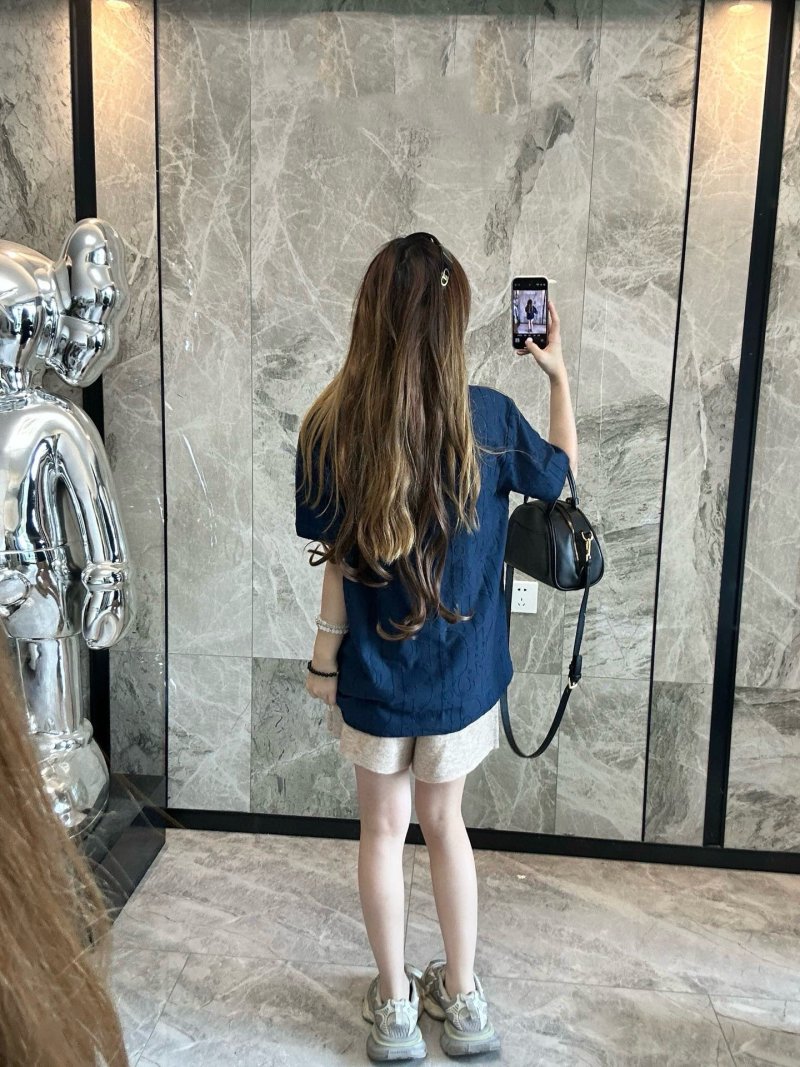Navy Blue Oversized Short Sleeve T-Shirt view
