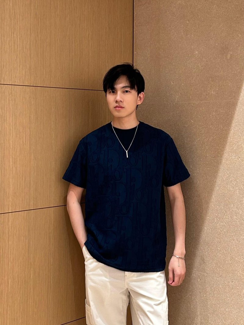 Navy Blue Oversized Short Sleeve T-Shirt view