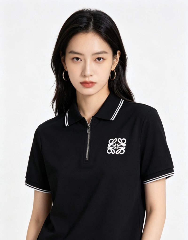 Loewe Anagram Logo Polo Shirt Black view