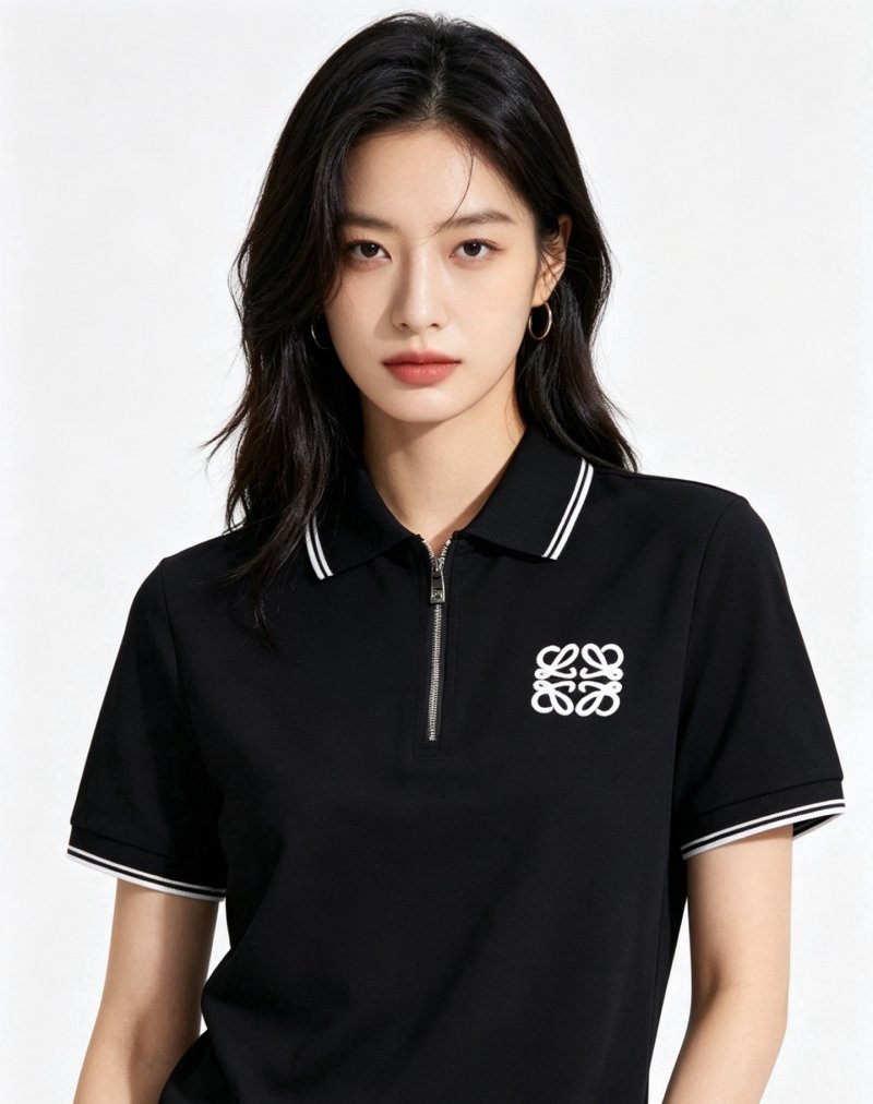 Loewe Anagram Logo Polo Shirt Black view