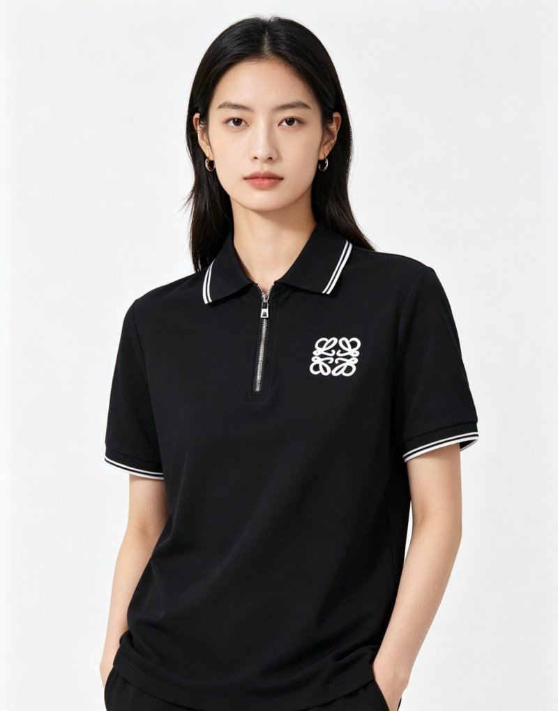 Loewe Anagram Logo Polo Shirt Black view