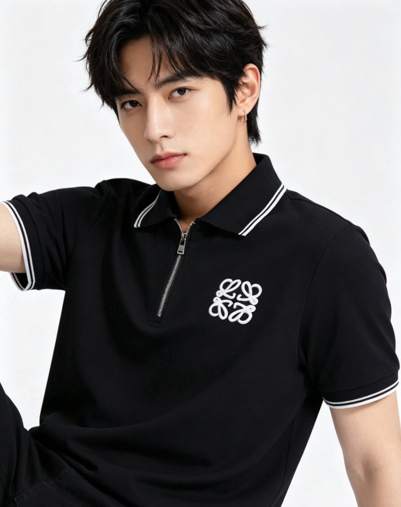 Loewe Anagram Logo Polo Shirt Black view