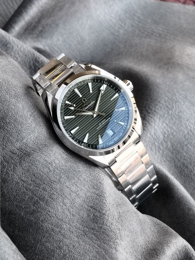 Omega Seamaster 41mm Black Dial Steel Watch with Extra Straps view