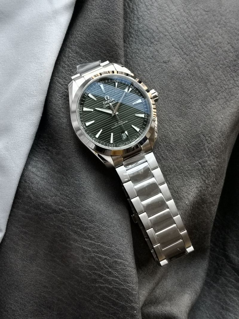 Omega Seamaster 41mm Black Dial Steel Watch with Extra Straps view