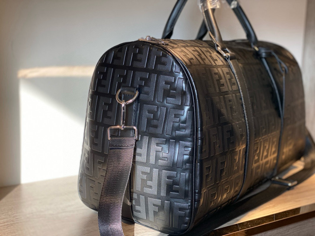 Fendi Zucca Monogram Travel Duffel Bag Black 25cm view