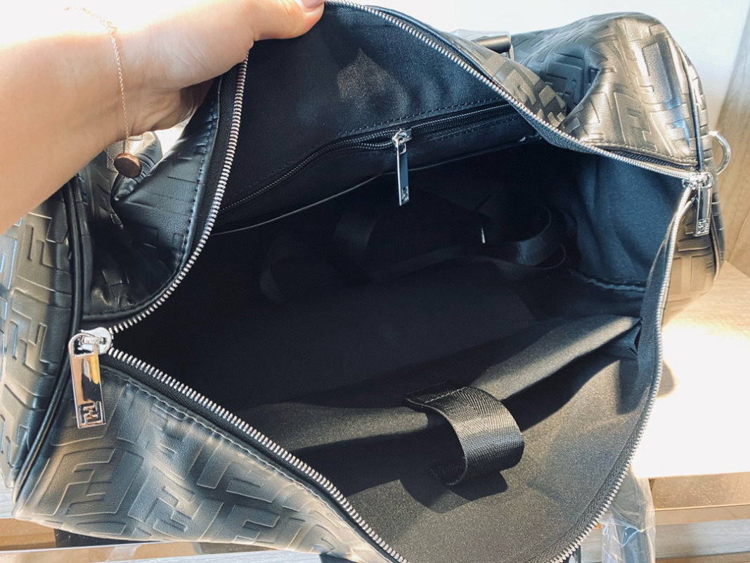 Fendi Zucca Monogram Travel Duffel Bag Black 25cm view