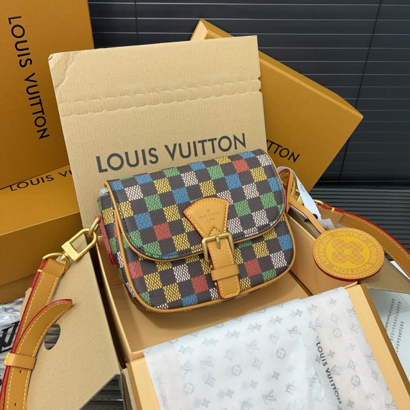 Louis Vuitton Montsouris Crossbody Bag Multicolor Damier