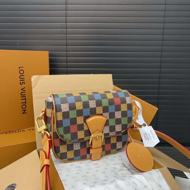 Louis Vuitton Montsouris Crossbody Bag Multicolor Damier view