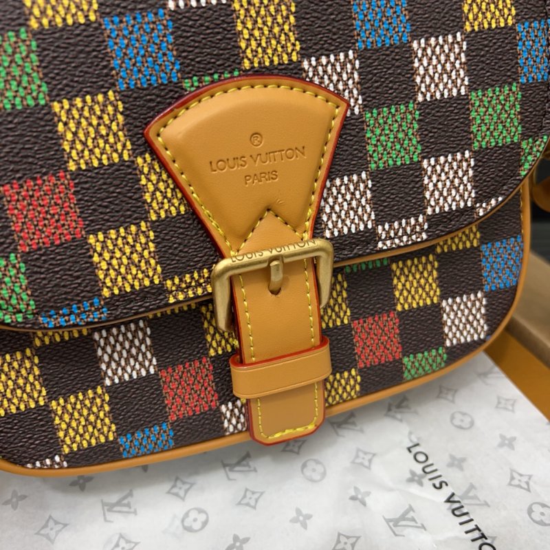 Louis Vuitton Montsouris Crossbody Bag Multicolor Damier view