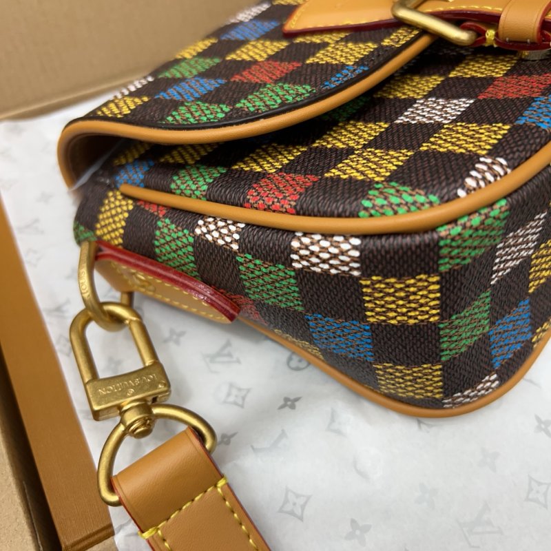 Louis Vuitton Montsouris Crossbody Bag Multicolor Damier view